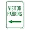 Signmission Reserved Parking Sign Visitor Parking A Heavy-Gauge Aluminum Sign, 12" x 18", A-1218-23024 A-1218-23024 - alternate 1